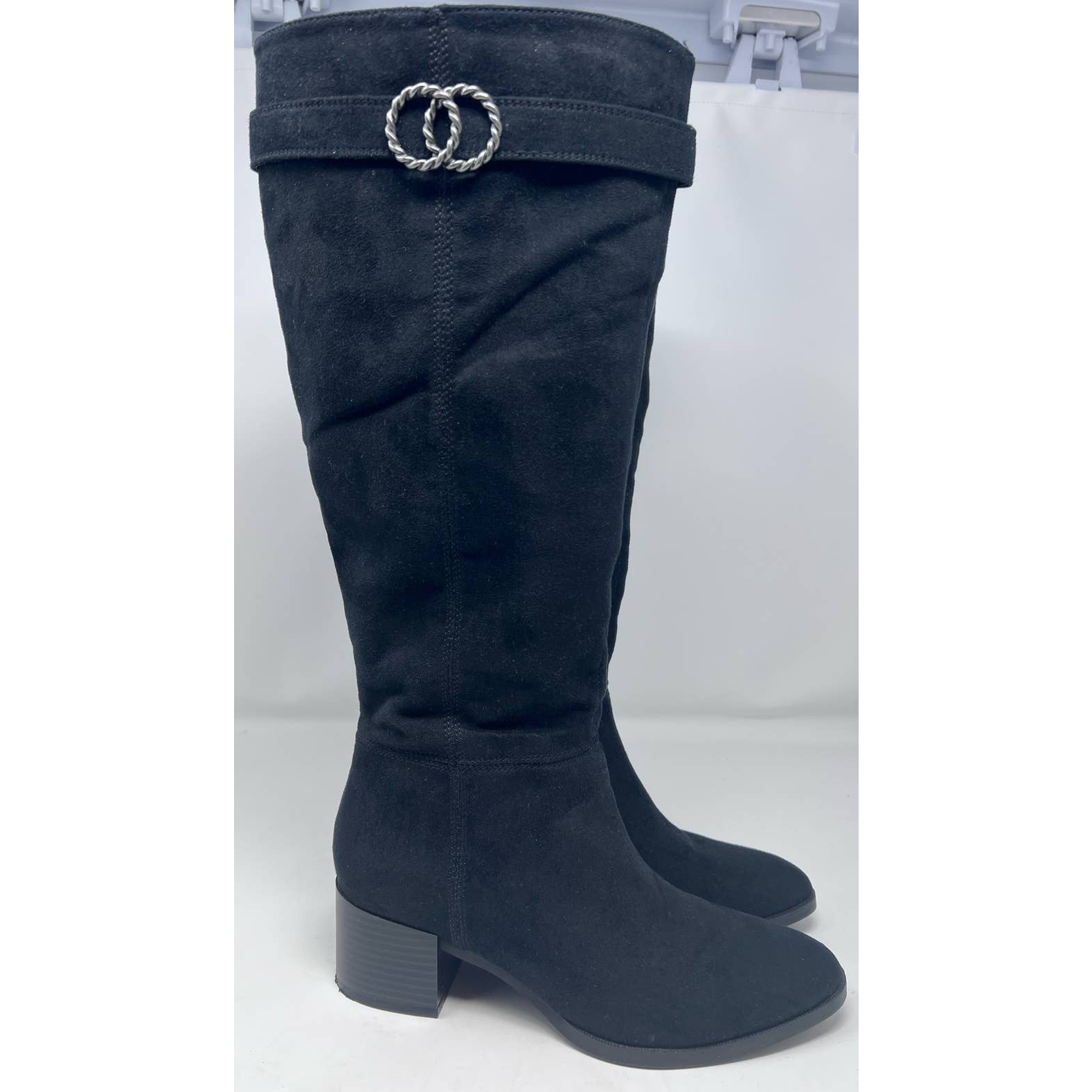 Life Stride Soft System Women's Daring Knee High Boots Size 8m Double Circle Top
